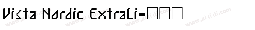 Vista Nordic ExtraLi字体转换